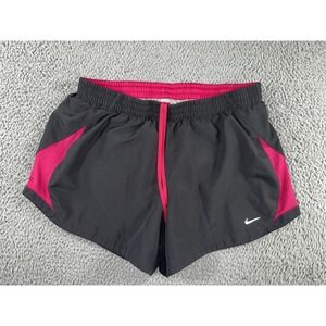Nike‎ Running Shorts Women Large Two Tone Lined Swoosh Logo Athletic Workout Y2K